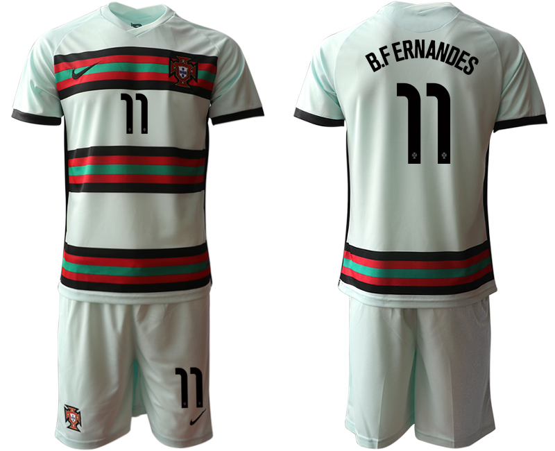 Men 2021 European Cup Portugal away grey #11 Soccer Jersey->portugal jersey->Soccer Country Jersey